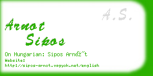 arnot sipos business card